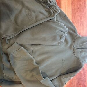 Comfrt Olive Green Hoodie and Sweatpants Set